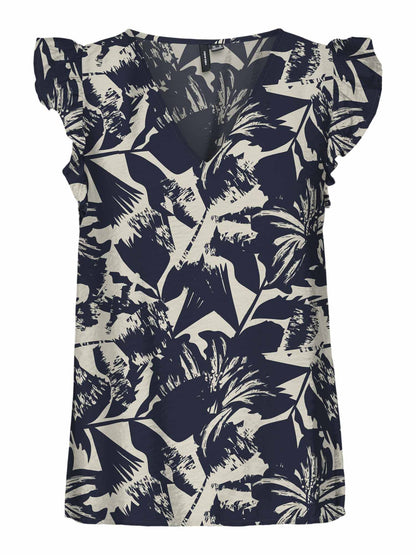 Vero moda josie blousa da donna panna-blu