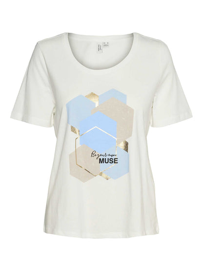 VERO MODA VISLANA SS - BIANCO CELESTE