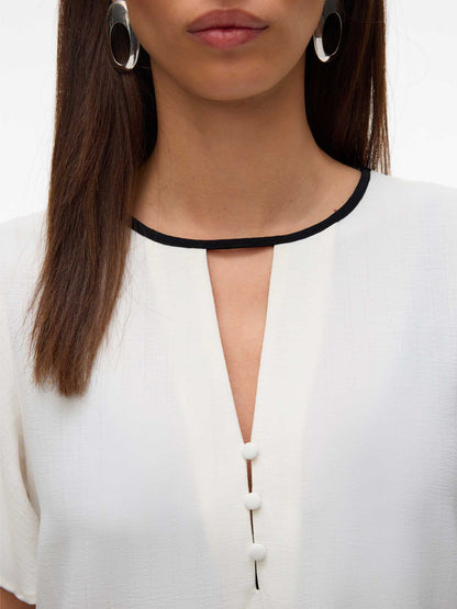 VERO MODA NIMA - BIANCO-NERO