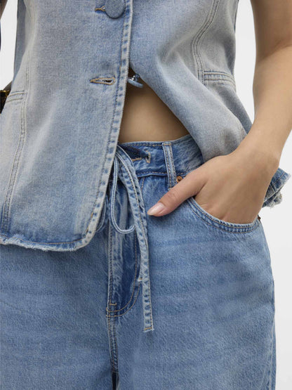 Shorts donna Vero Moda Villa in denim chiaro