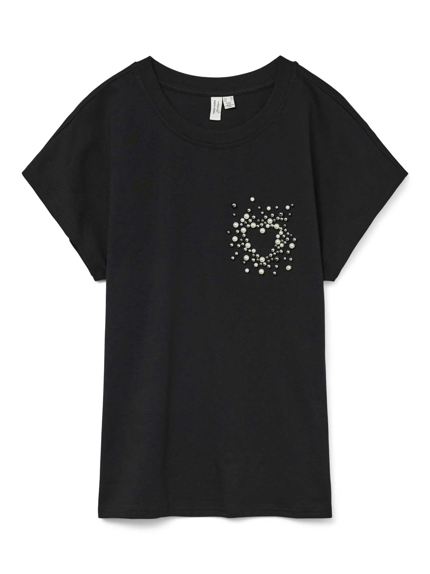 T-SHIRT FILINE VERO MODA DA DONNA NERO