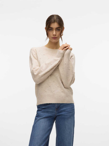 PULLOVER FRANCESCA VERO MODA DA DONNA PANNA
