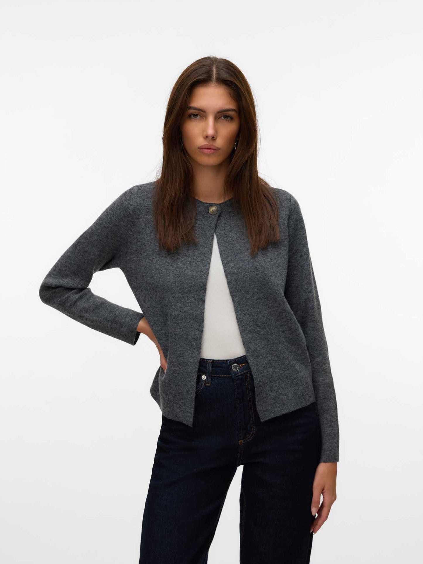 CARDIGAN MARINA VERO MODA DA DONNA GRIGIO