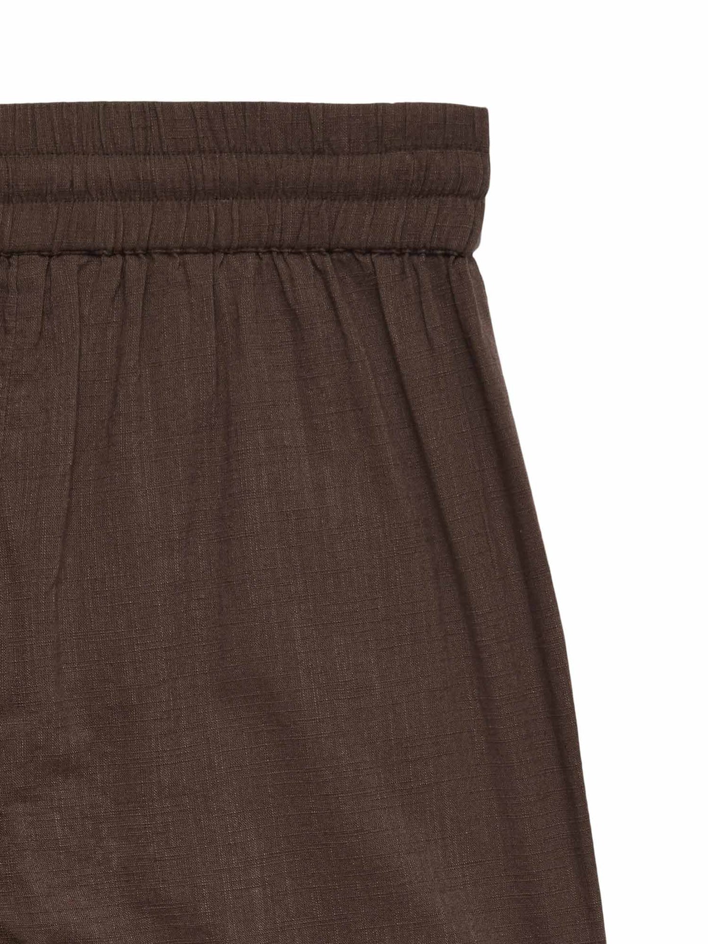 Pantaloni Caia a vita media in cotone organico per donna marroni
