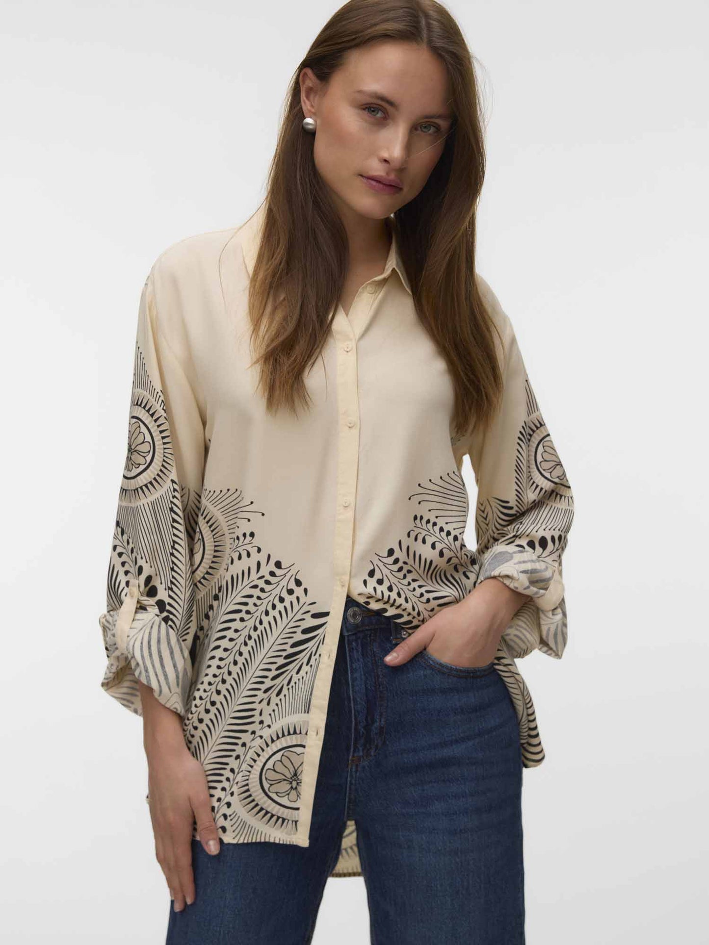 Vero Moda Lalita, camicia donna color crema per la primavera