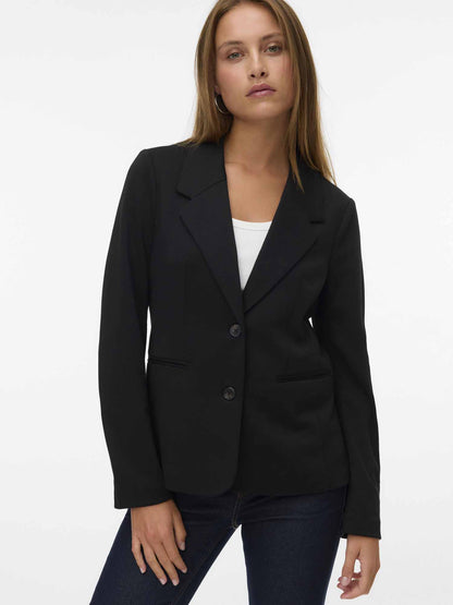 Vero Moda trench coat lungo con cintura per donna in nero