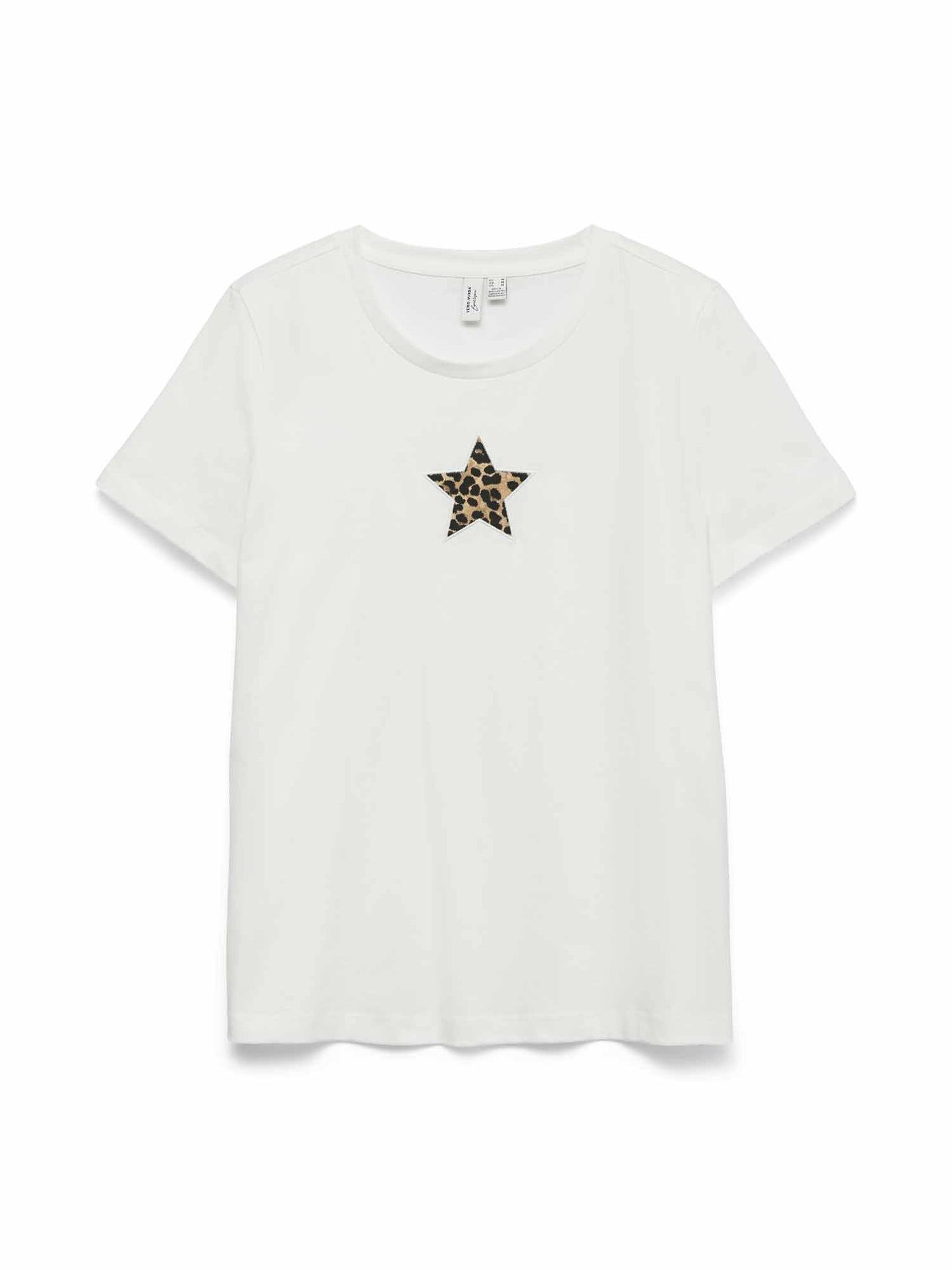 Vero Moda Isuma, t-shirt crema da donna in cotone