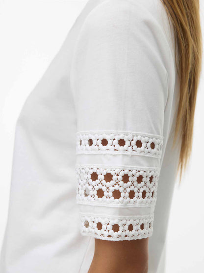 Vero moda ivacy t-shirt da donna panna