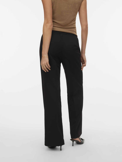 Vero Moda Pantaloni casual da donna in poliestere nero