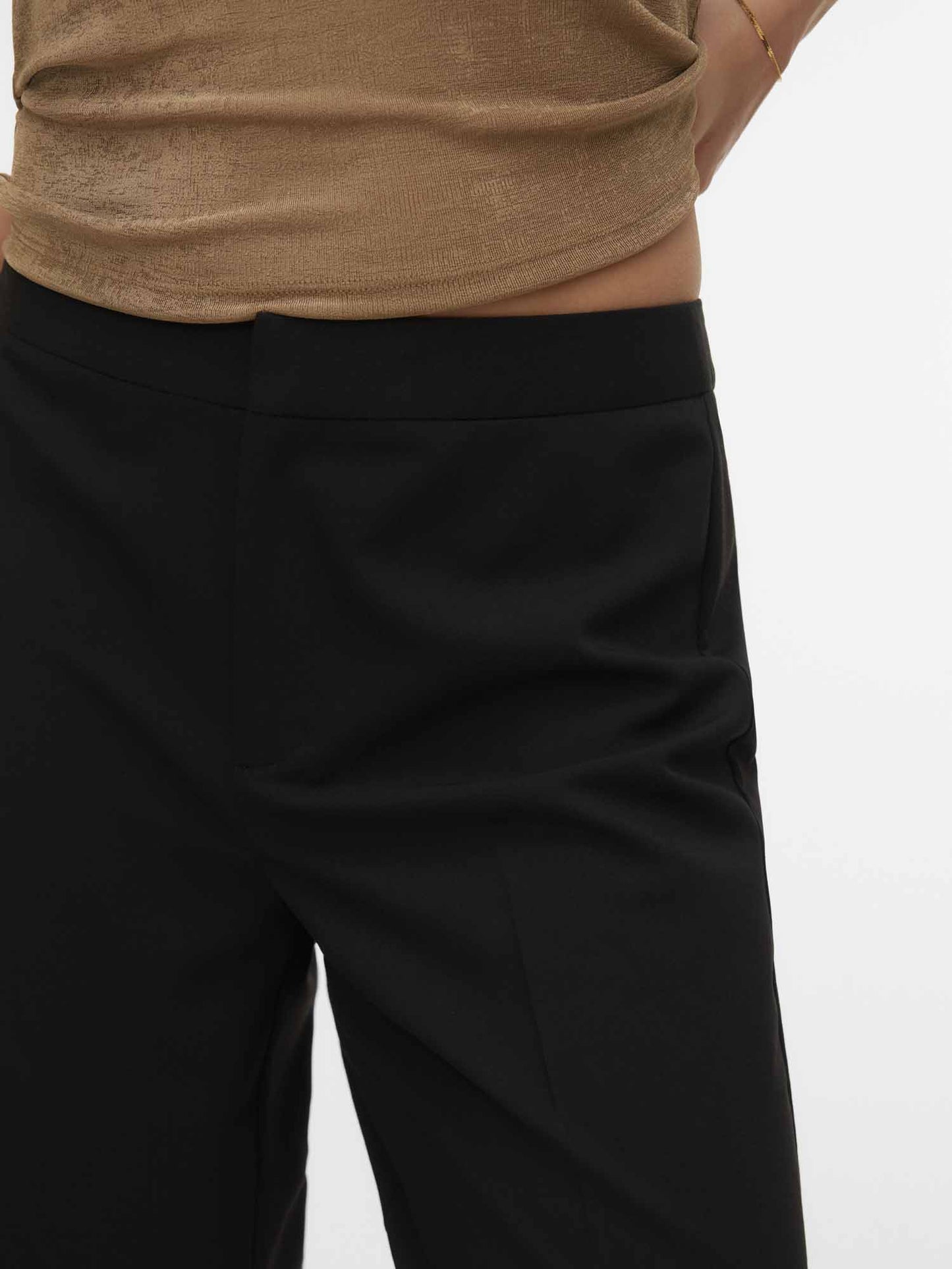Vero Moda Pantaloni casual da donna in poliestere nero
