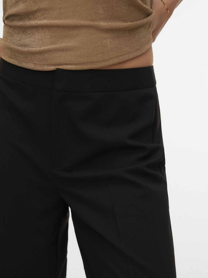 Vero Moda Pantaloni casual da donna in poliestere nero