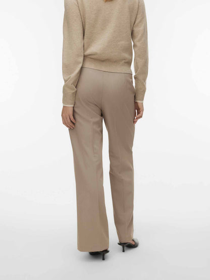 Pantaloni a zampa in velluto argentati da donna Vero Moda