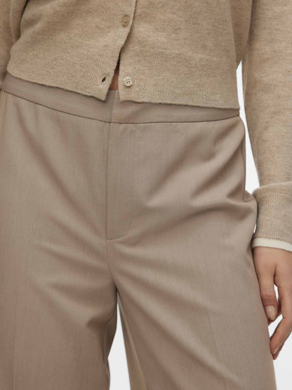 Pantaloni a zampa in velluto argentati da donna Vero Moda