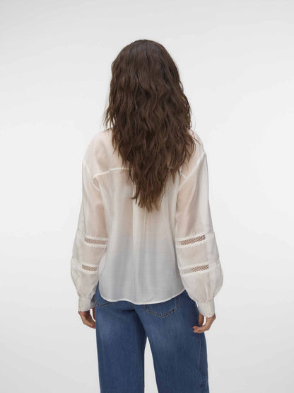Vero moda jenna camicia da donna panna
