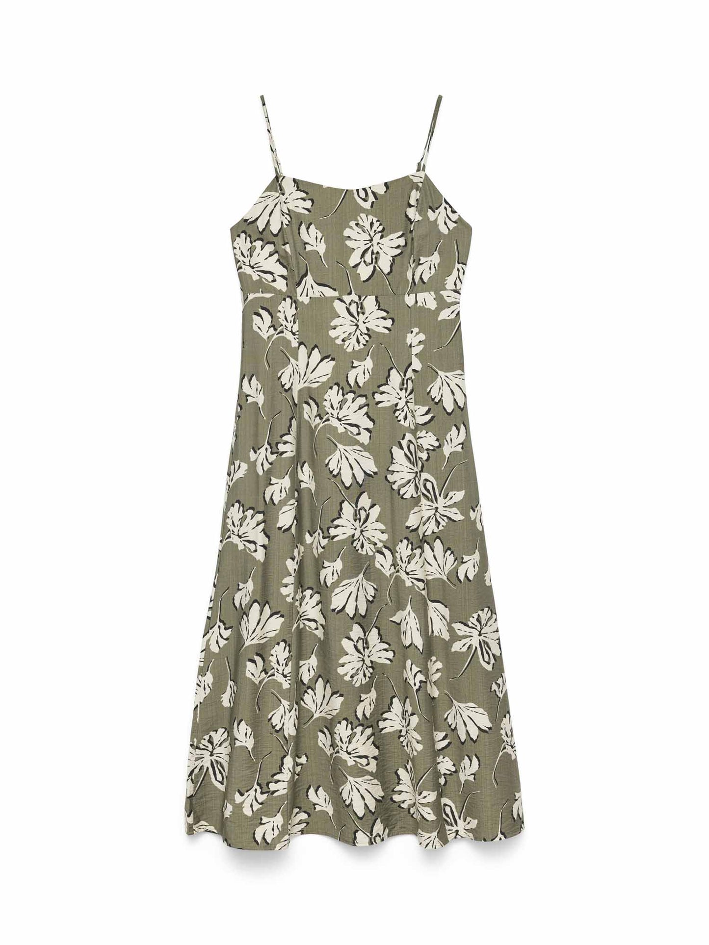 Vero Moda Jennifer, abito lungo elegante verde da donna con scollo quadrato