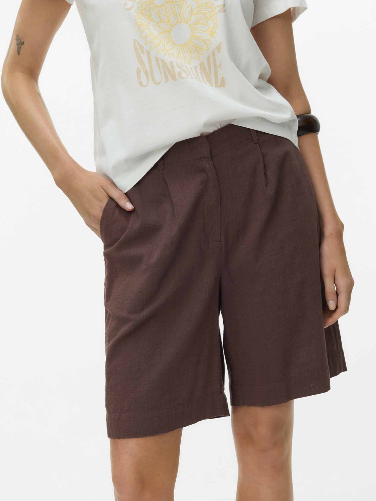 Shorts Caia di Vero Moda donna in marrone