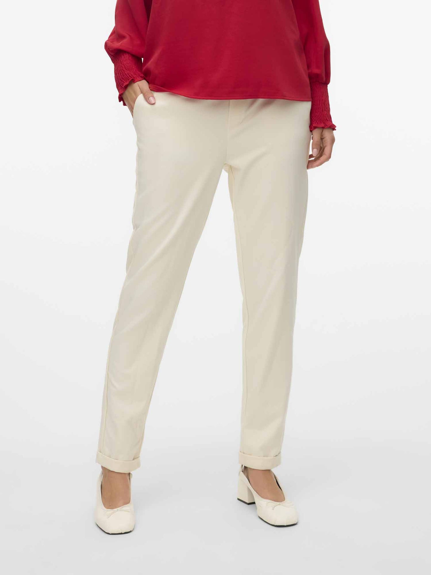 Pantaloni tailored Vero Moda donna beige per un look casual versatile