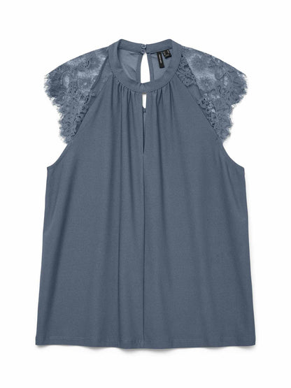 Vero Moda Top Vmmilla in tessuto blu da donna elegante e versatile