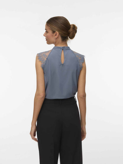 Vero Moda Top Vmmilla in tessuto blu da donna elegante e versatile