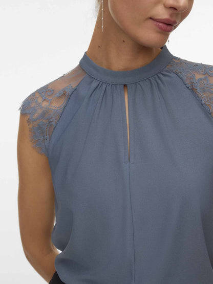 Vero Moda Top Vmmilla in tessuto blu da donna elegante e versatile