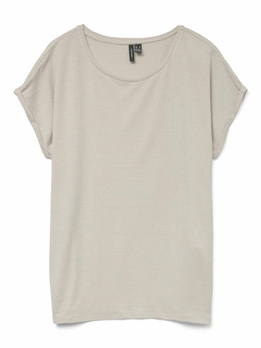 T-shirt Vero Moda Vmlava con lurex oro e vestibilità loose unisex