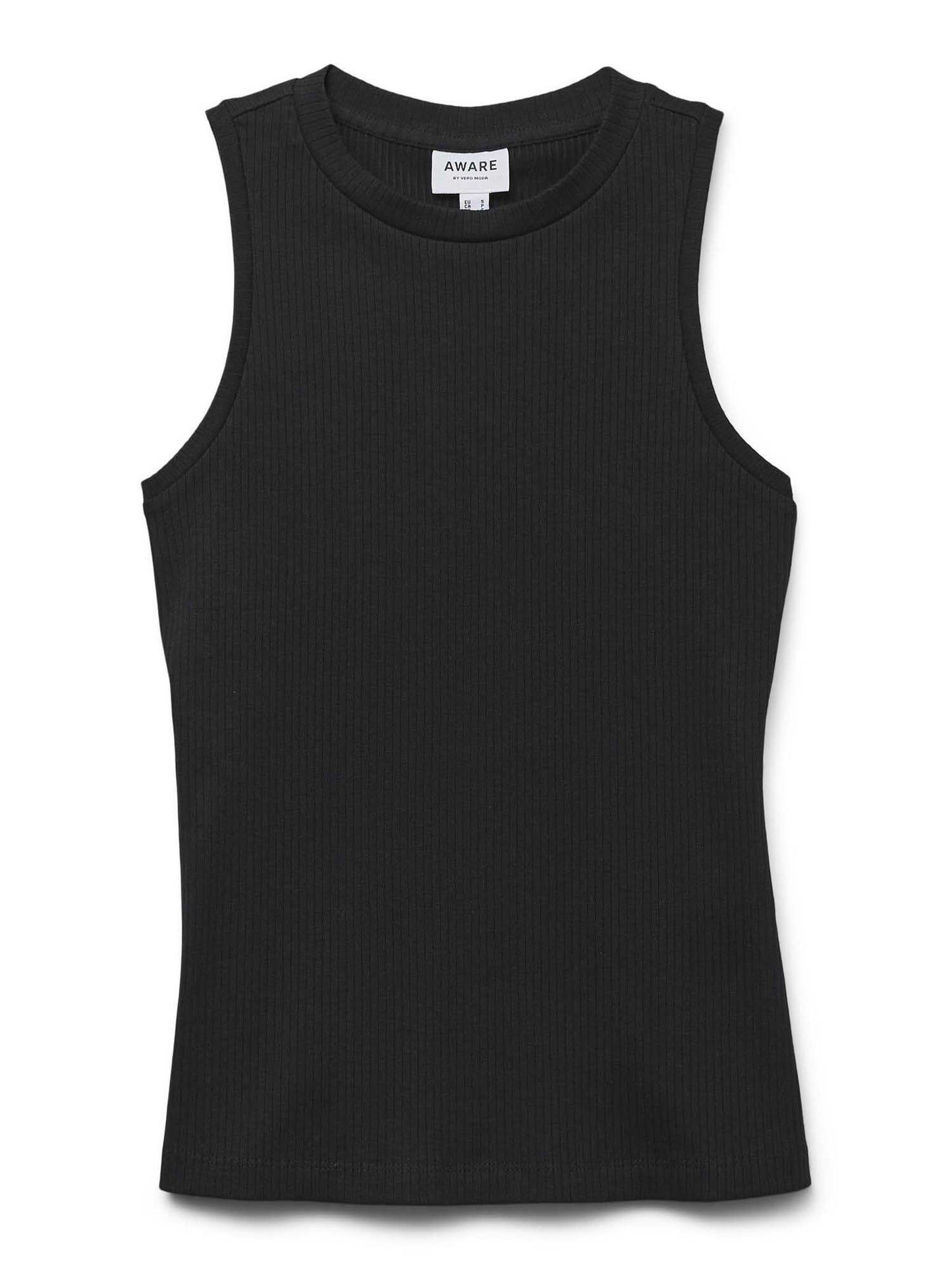 Vero Moda Awlavender, canotta donna nera a girocollo