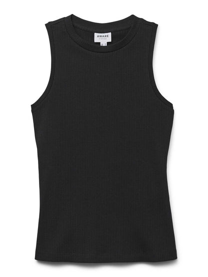 Vero Moda Awlavender, canotta donna nera a girocollo