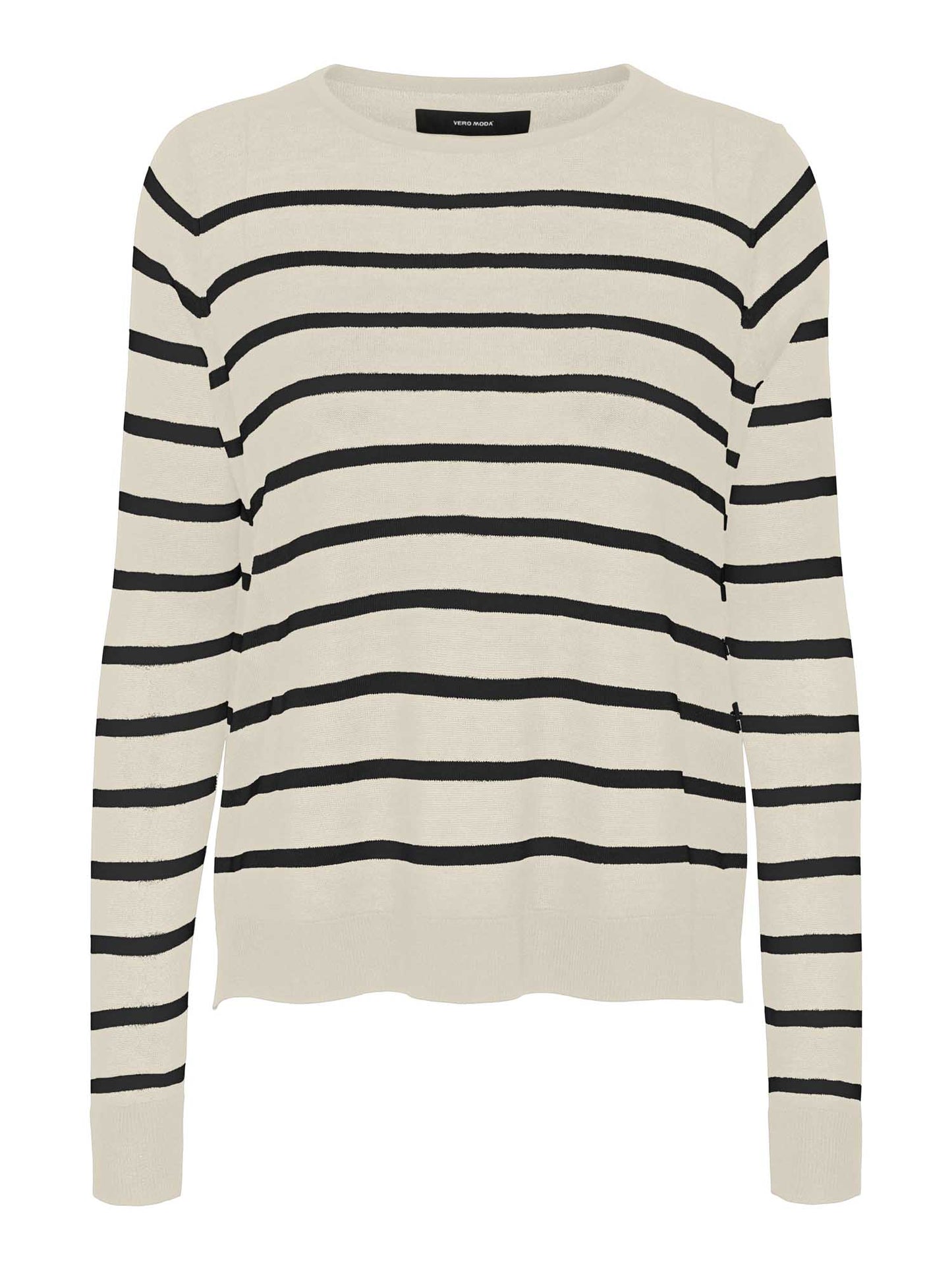 VERO MODA NOVA LS O - BIANCO-NERO