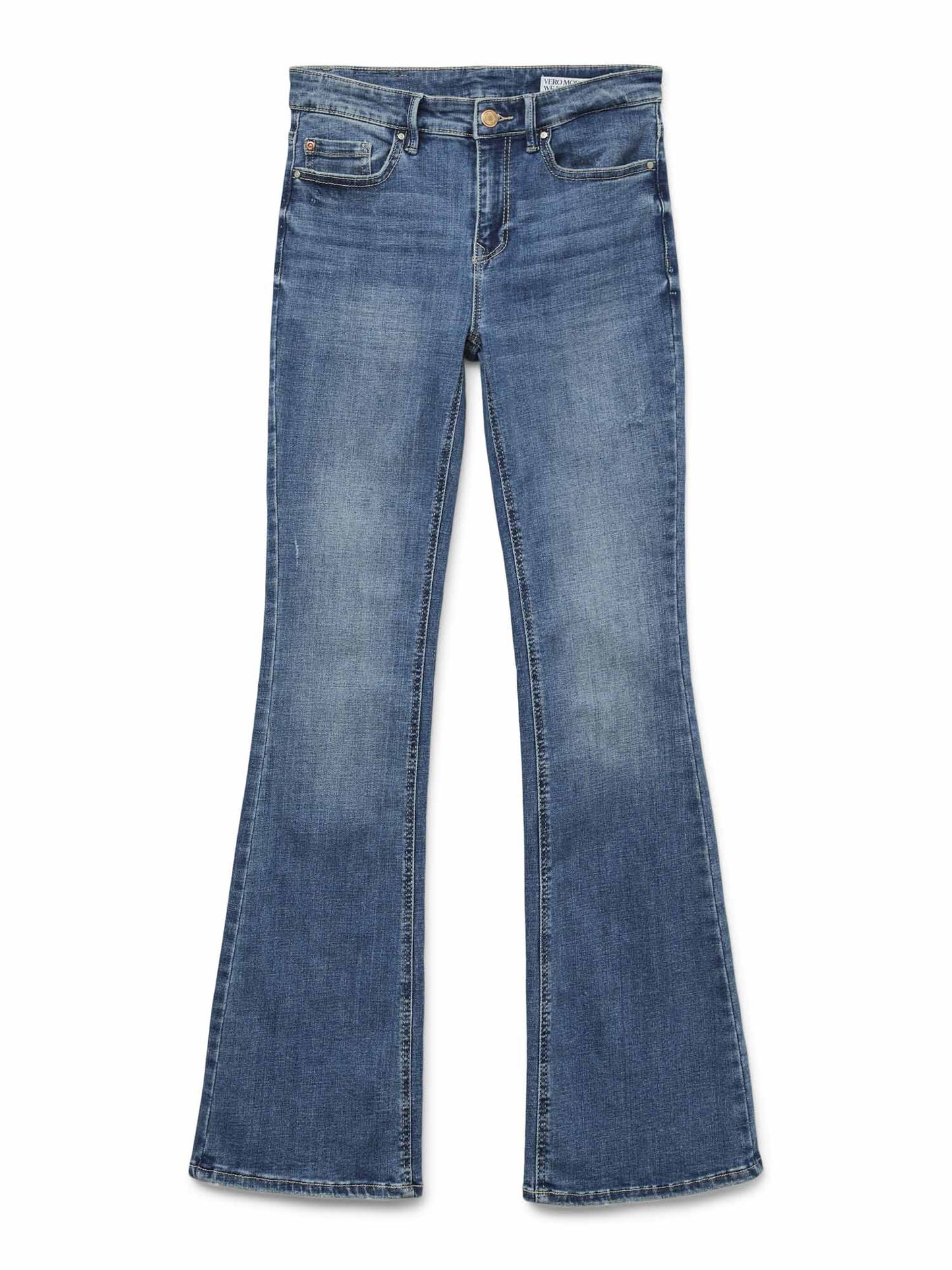 Jeans flared Vmflash a vita media da donna in denim medio