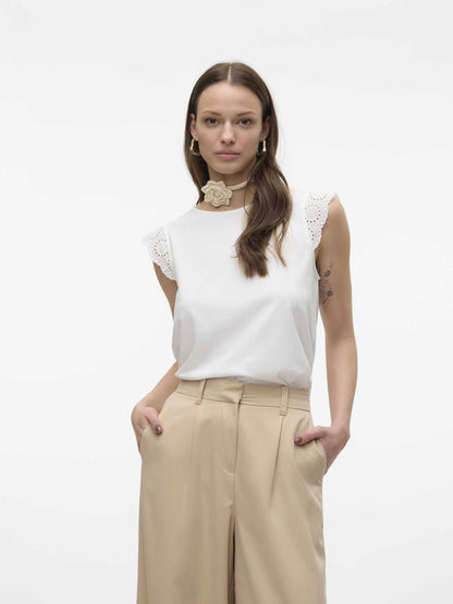 Vero moda emily top da donna bianco