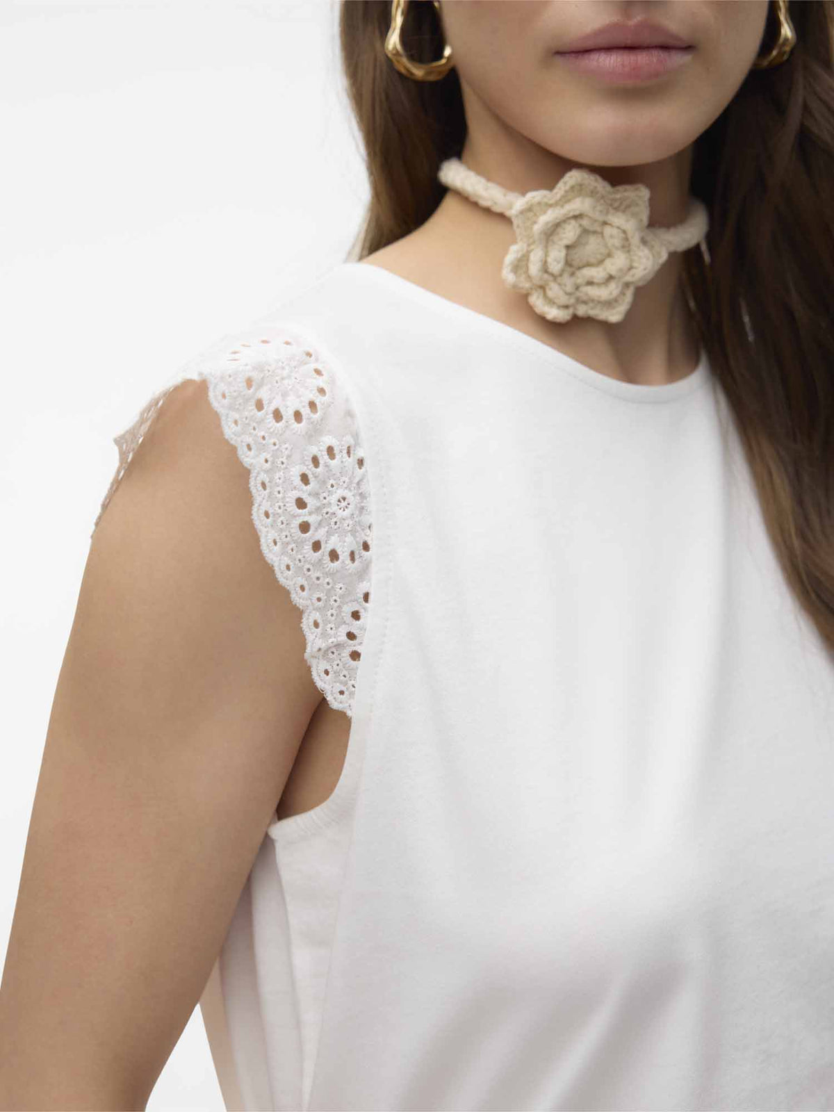Vero moda emily top da donna bianco