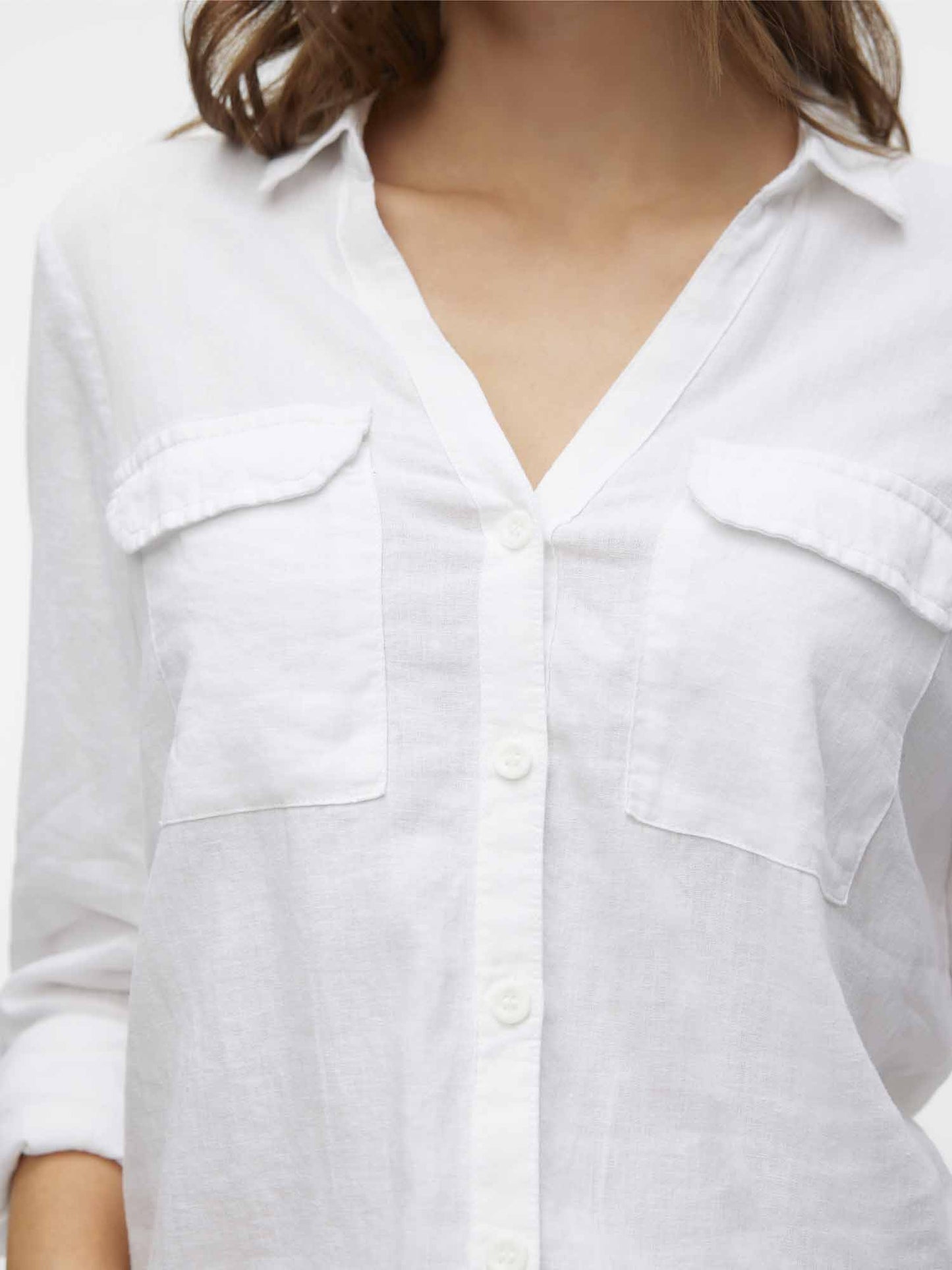 Camicia Vero Moda Linn bianca da donna per primavera estate