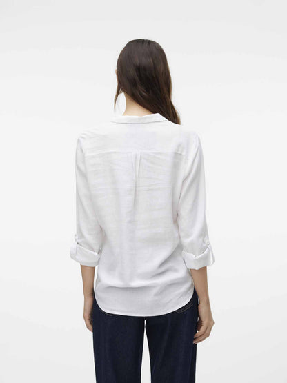 Camicia Vero Moda Linn bianca da donna per primavera estate