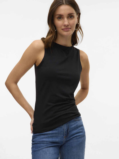 Canotta Vero Moda Panda da donna nera con vestibilità slim