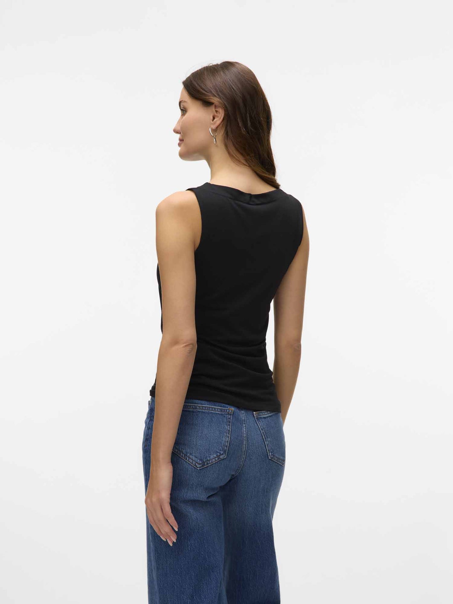 Canotta Vero Moda Panda da donna nera con vestibilità slim