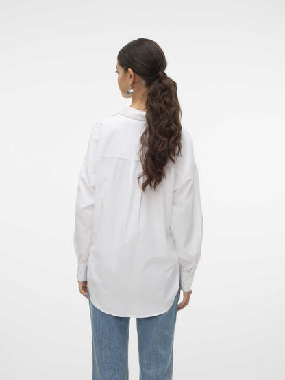 VERO MODA FANNI LS - BIANCO