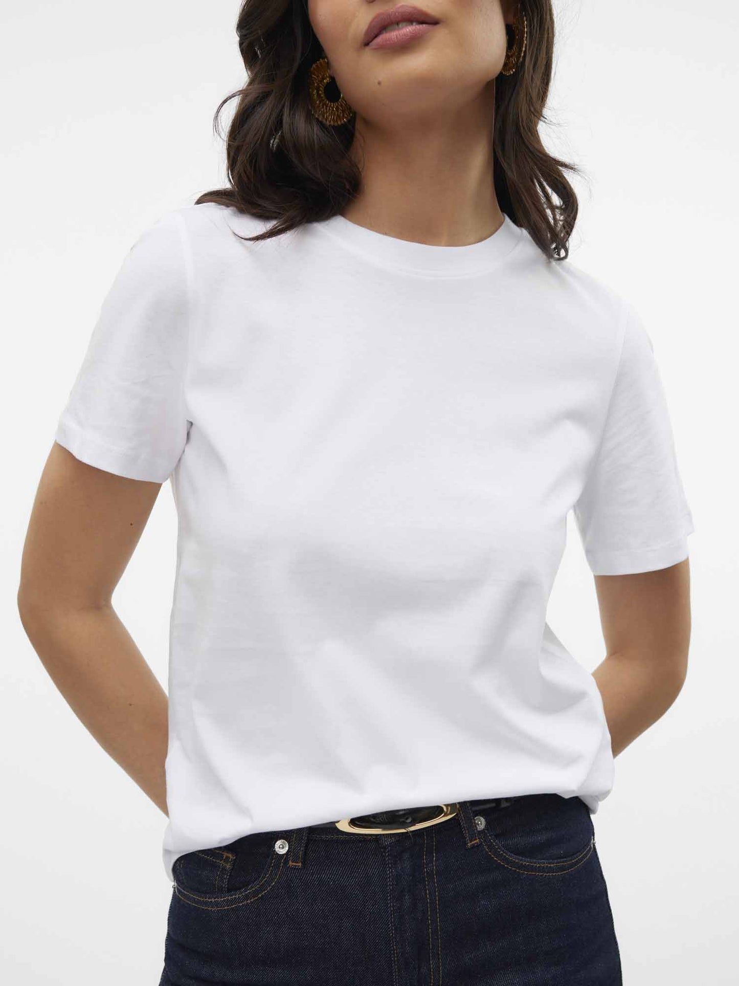 T-shirt Vero Moda Paulina in cotone bianca da donna