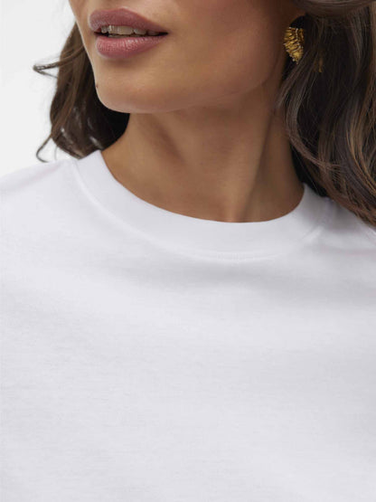 T-shirt Vero Moda Paulina in cotone bianca da donna