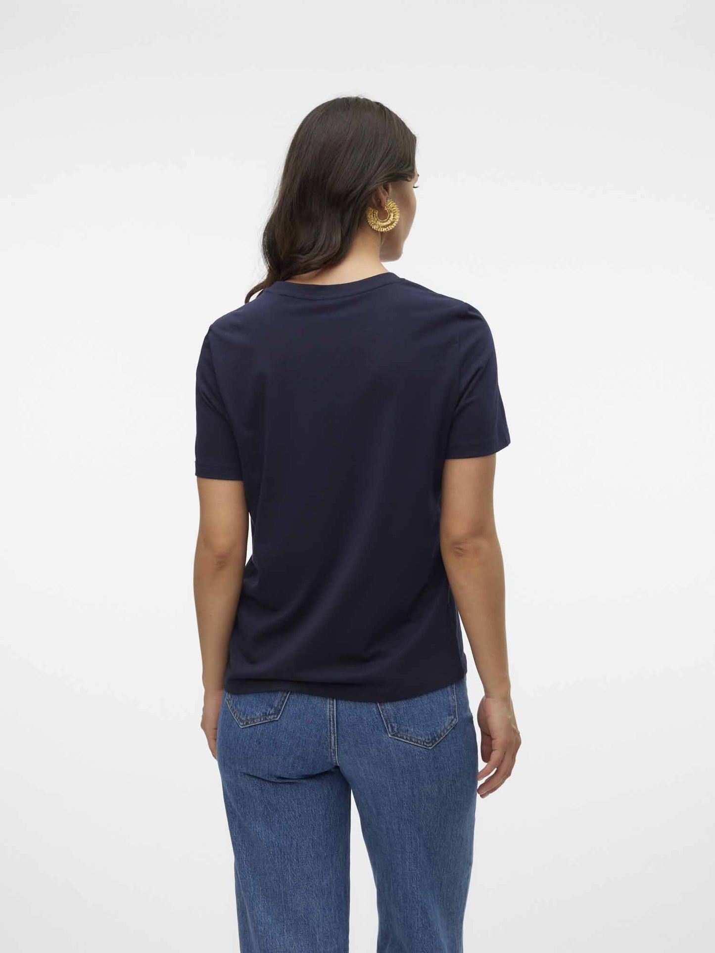 T-shirt Paulina di Vero Moda in cotone blu da donna
