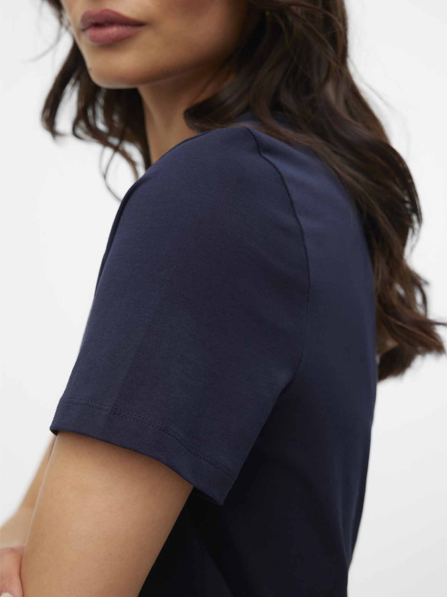 T-shirt Paulina di Vero Moda in cotone blu da donna