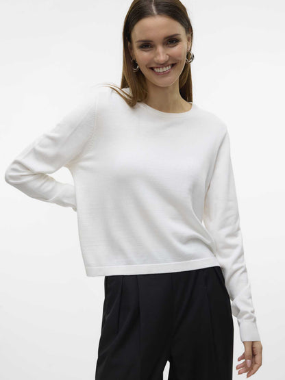 VERO MODA SILJE LS O - BIANCO