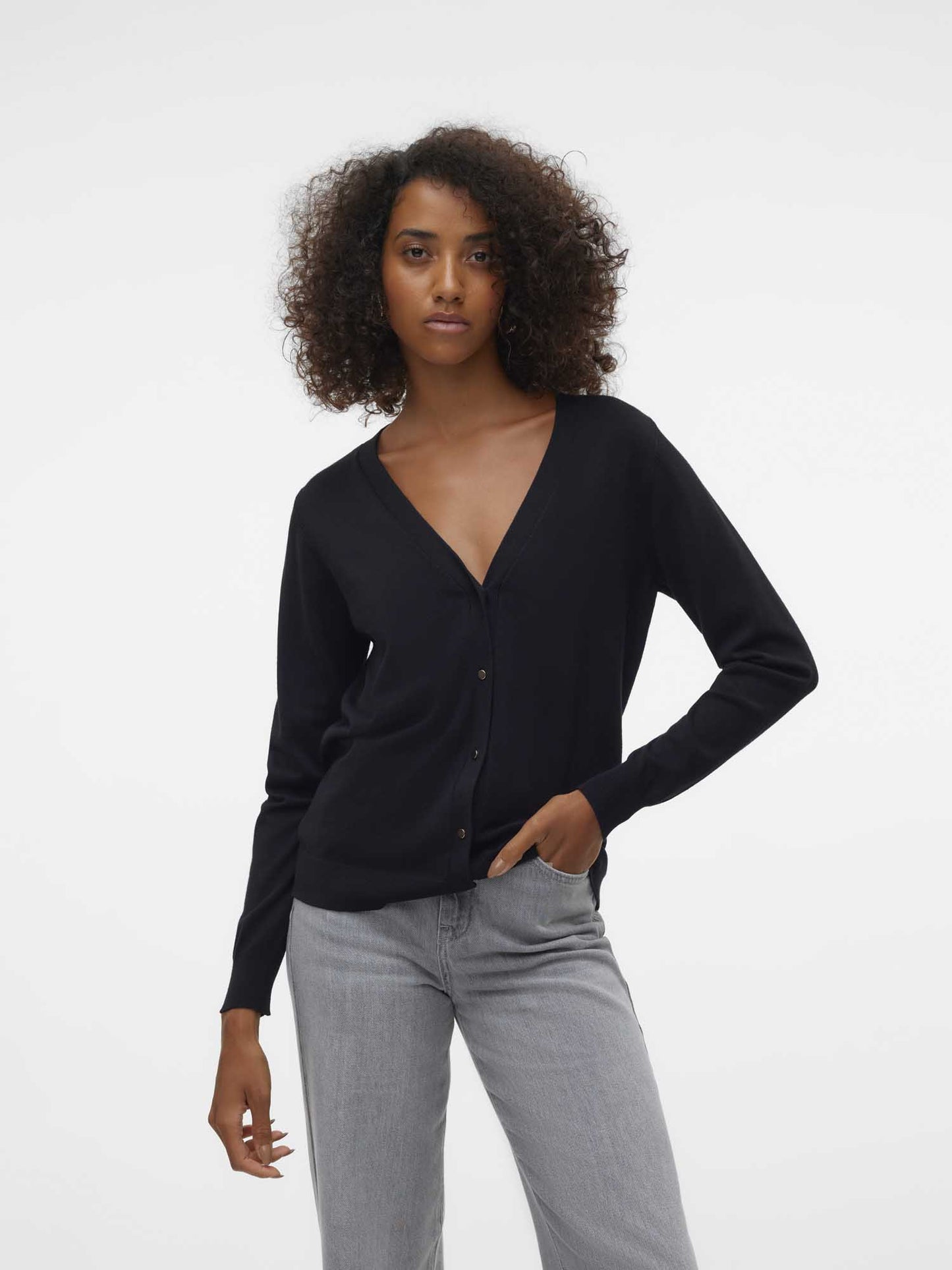 CARDIGAN SILJE VERO MODA DA DONNA NERO