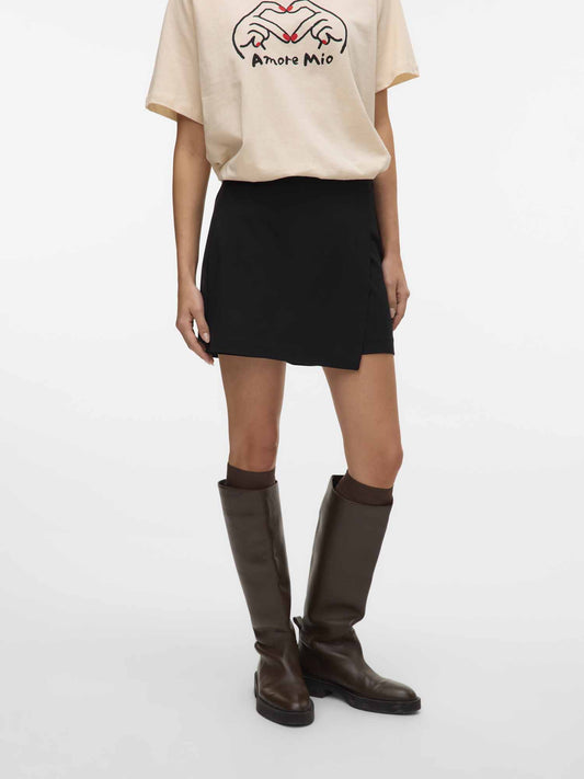 Shorts Vmmelina high waist unisex nero dal taglio regular