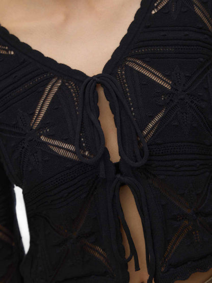 Cardigan Lola in cotone nero da donna di Vero Moda