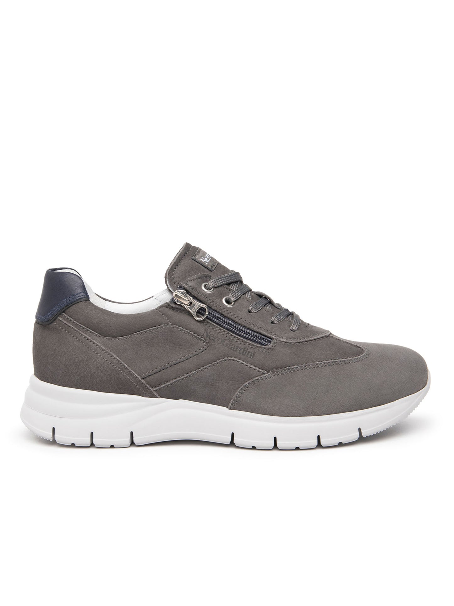 SNEAKERS IN CAMOSCIO E PELLE NERO GIARDINI DONNA GRIGIO