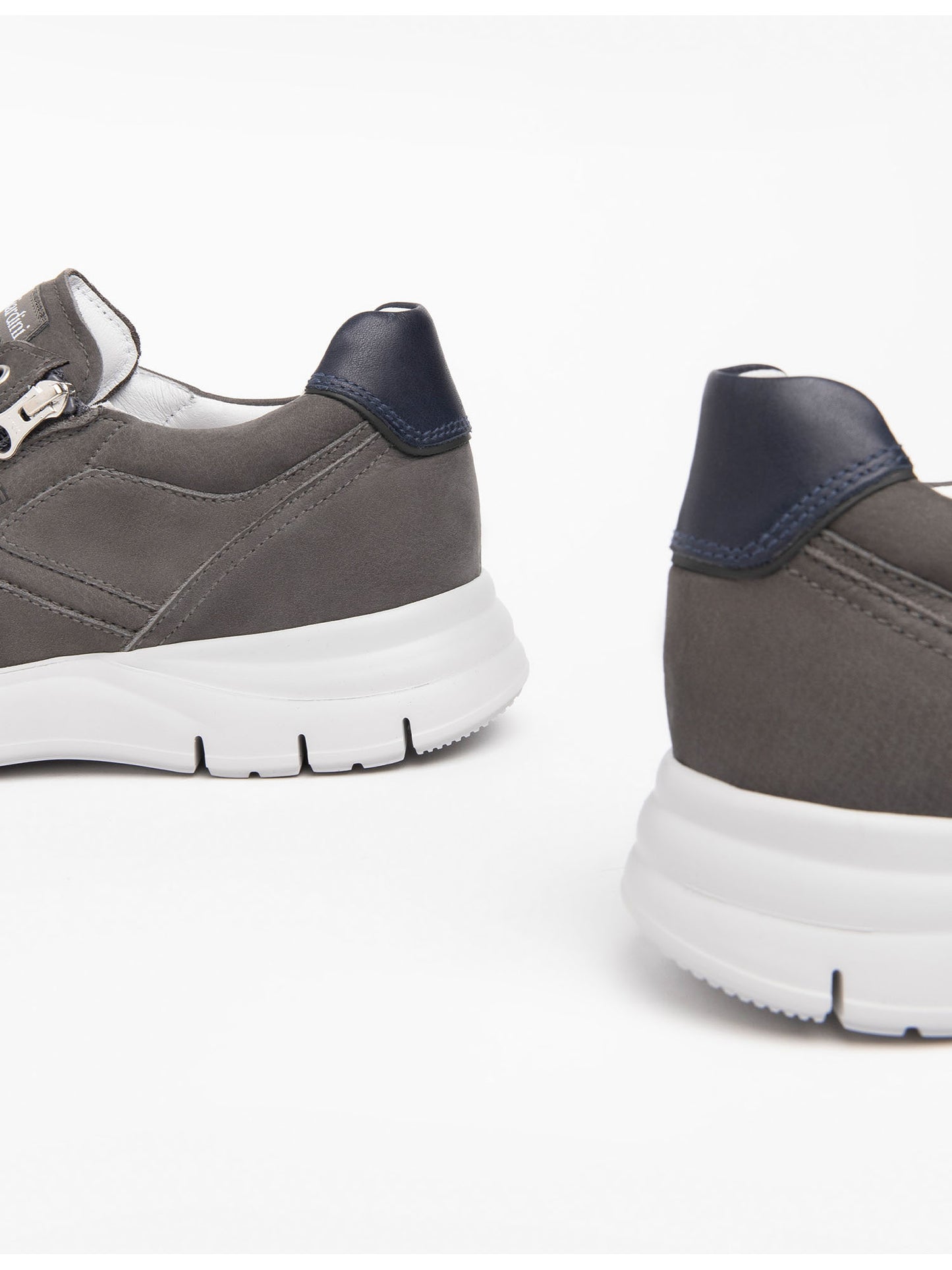 SNEAKERS IN CAMOSCIO E PELLE NERO GIARDINI DONNA GRIGIO