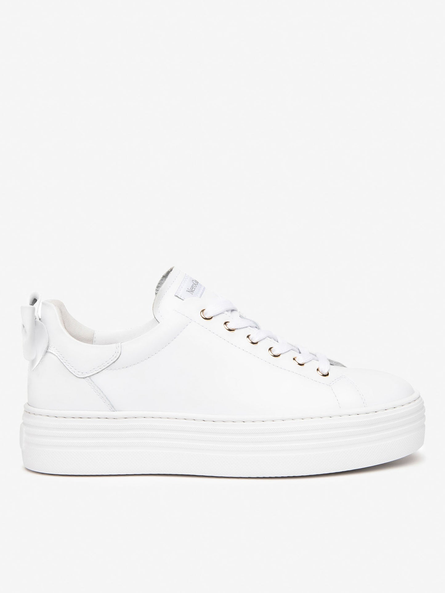 Nero Giardini Caprai, stringate platform da donna bianche