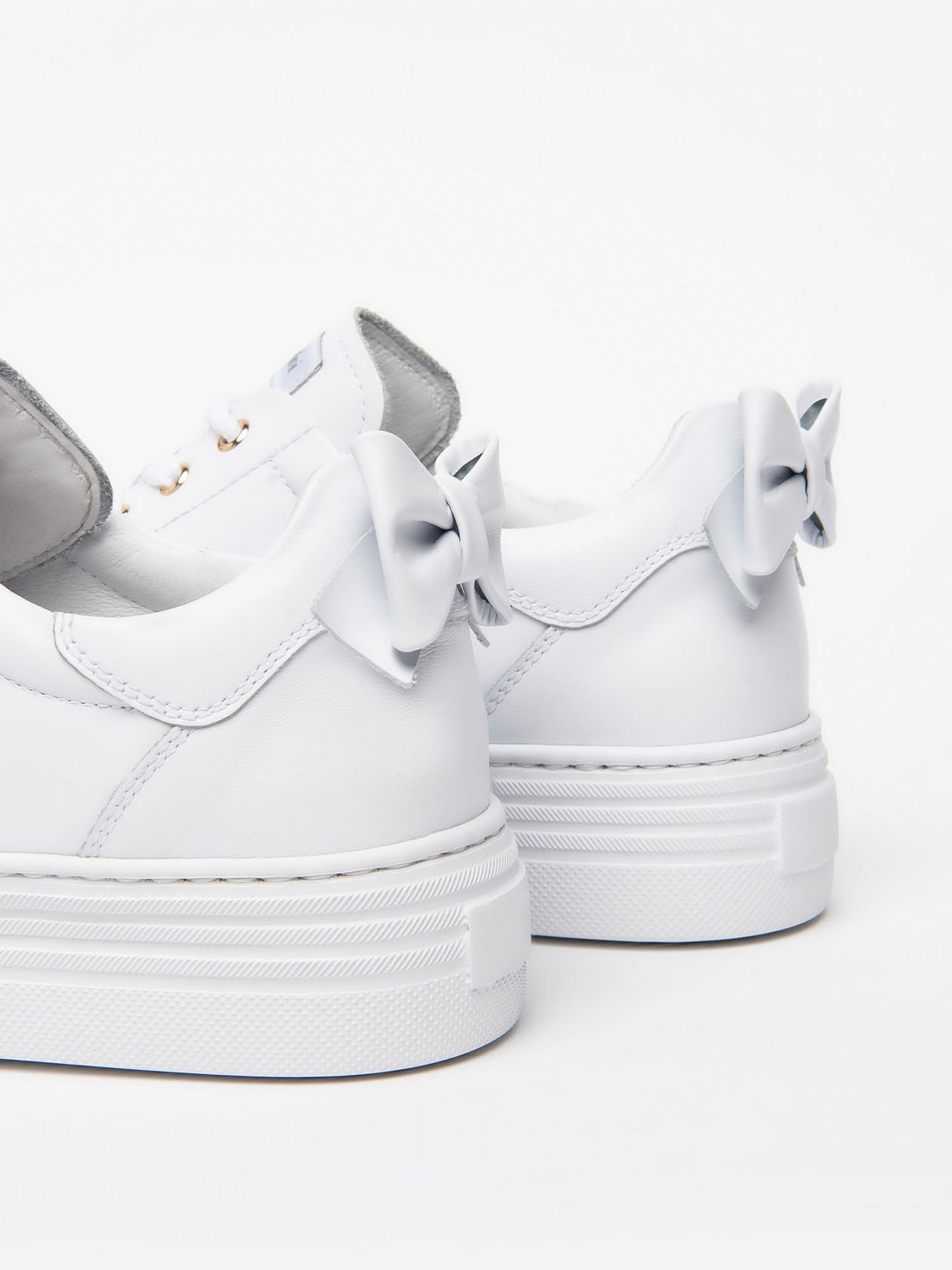 Nero Giardini Caprai, stringate platform da donna bianche