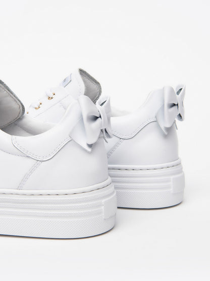 Nero Giardini Caprai, stringate platform da donna bianche