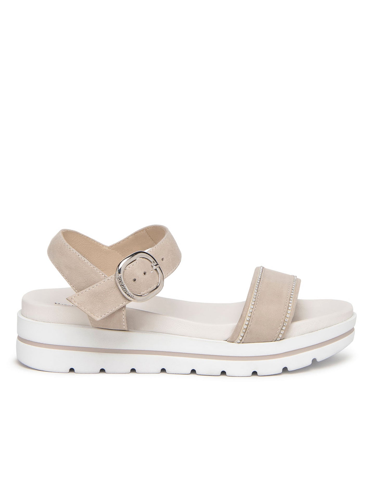 SANDALO IN PELLE NERO GIARDINI DONNA BEIGE